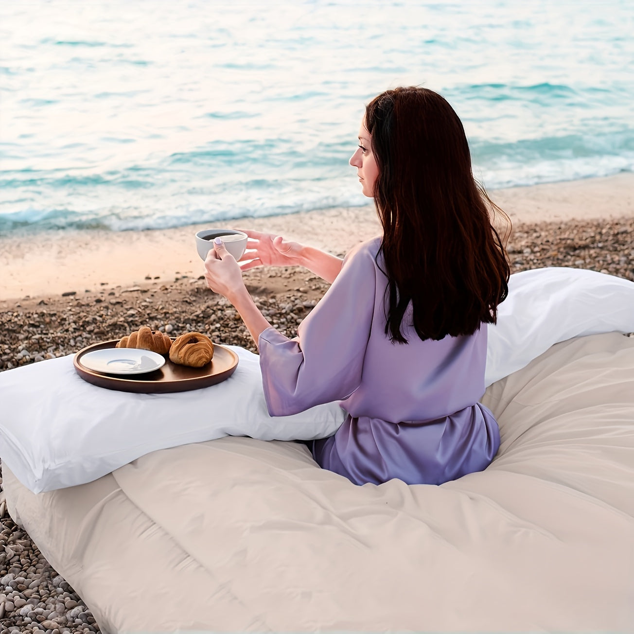 White Zippered Pillow Protectors Set Hotel Quality Breathable Soft 2 Pack