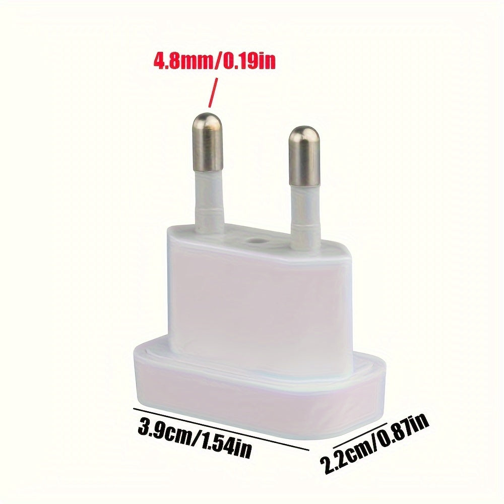 Adaptador de viaje de EE. UU. a UE 220-240V Convertidor de energía de cobre Enchufe de 2 pines