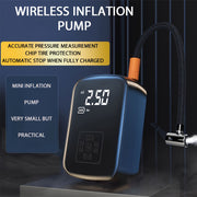 Wireless Portable Air Compressor Inflator with LED Light for Cars Motorcycles Bicycles