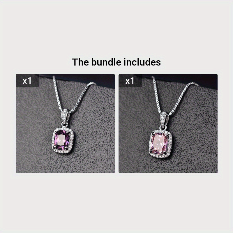 Chiroyli kumush qoplamali pendant marjon, soxta ametist toshi bilan, kelin to'ylarida yoki partiyalarda ayollar uchun kiyish uchun mukammal. Ushbu ajoyib zargarlik buyumi ham o'ylangan sovg'a bo'lishi mumkin.