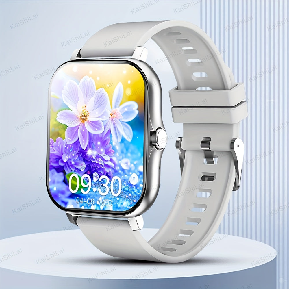 Smart Watch 4.65cm HD Touch Screen Fitness Tracker Call Text Music Weather Remote Camera Compatible with iPhone Android