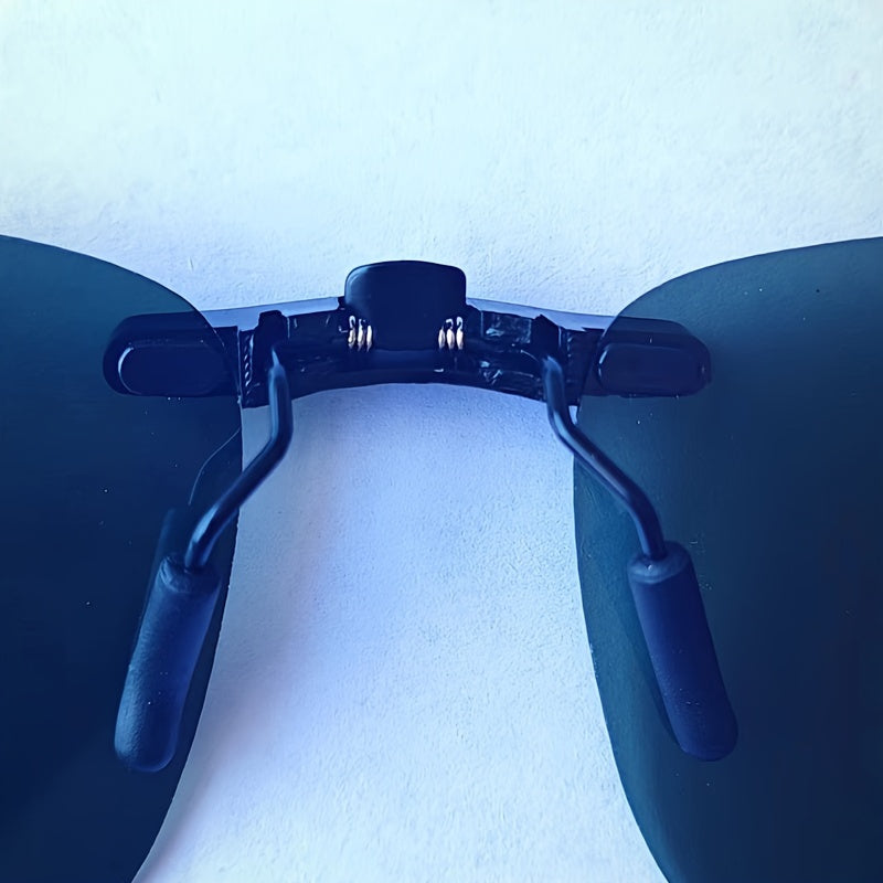 Two Pairs Clip-On Fit Over Glasses for Women and Men Outdoor Driving Eyewear Accessories