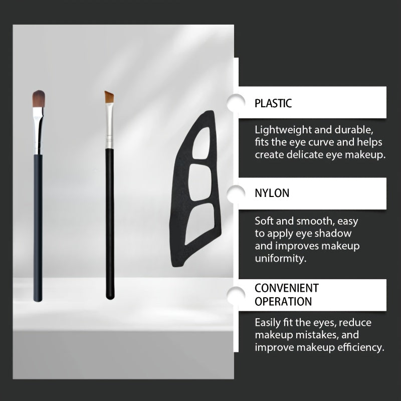 Ayollar uchun ko'zoynak cho'tkasi to'plami, boshlovchilar uchun shablonlar va qoliplar bilan