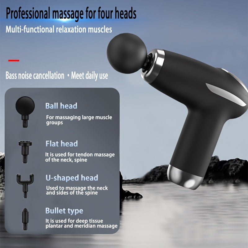 Ручной портативный электрический массажер с удобной рукояткой и шестью режимами для всестороннего массажа. Оснащен мощным мотором, беспроводным дизайном и простым управлением для удобства использования в любом месте.