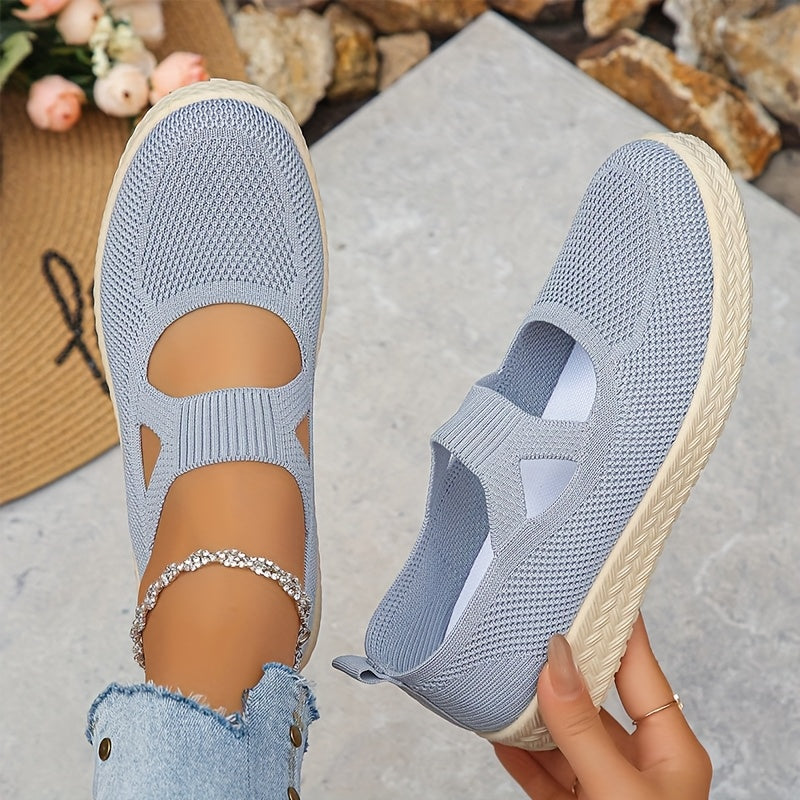 Women's Slip-On Loafers Comfortable Breathable Flat Shoes Pink Blue Navy