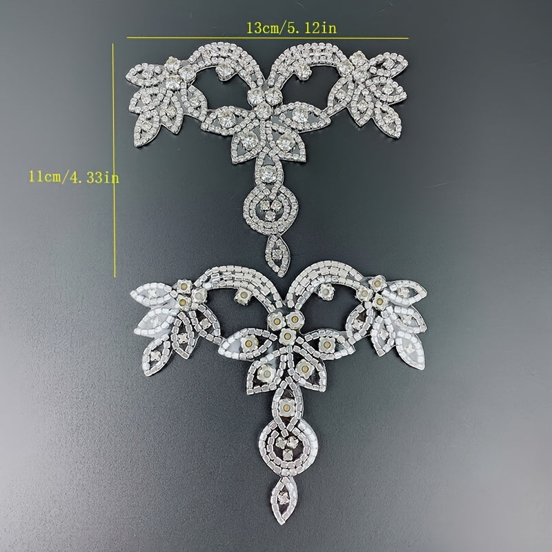 Women Glass Rhinestone Applique for Shoes Dress Bag Sewable Adhesive