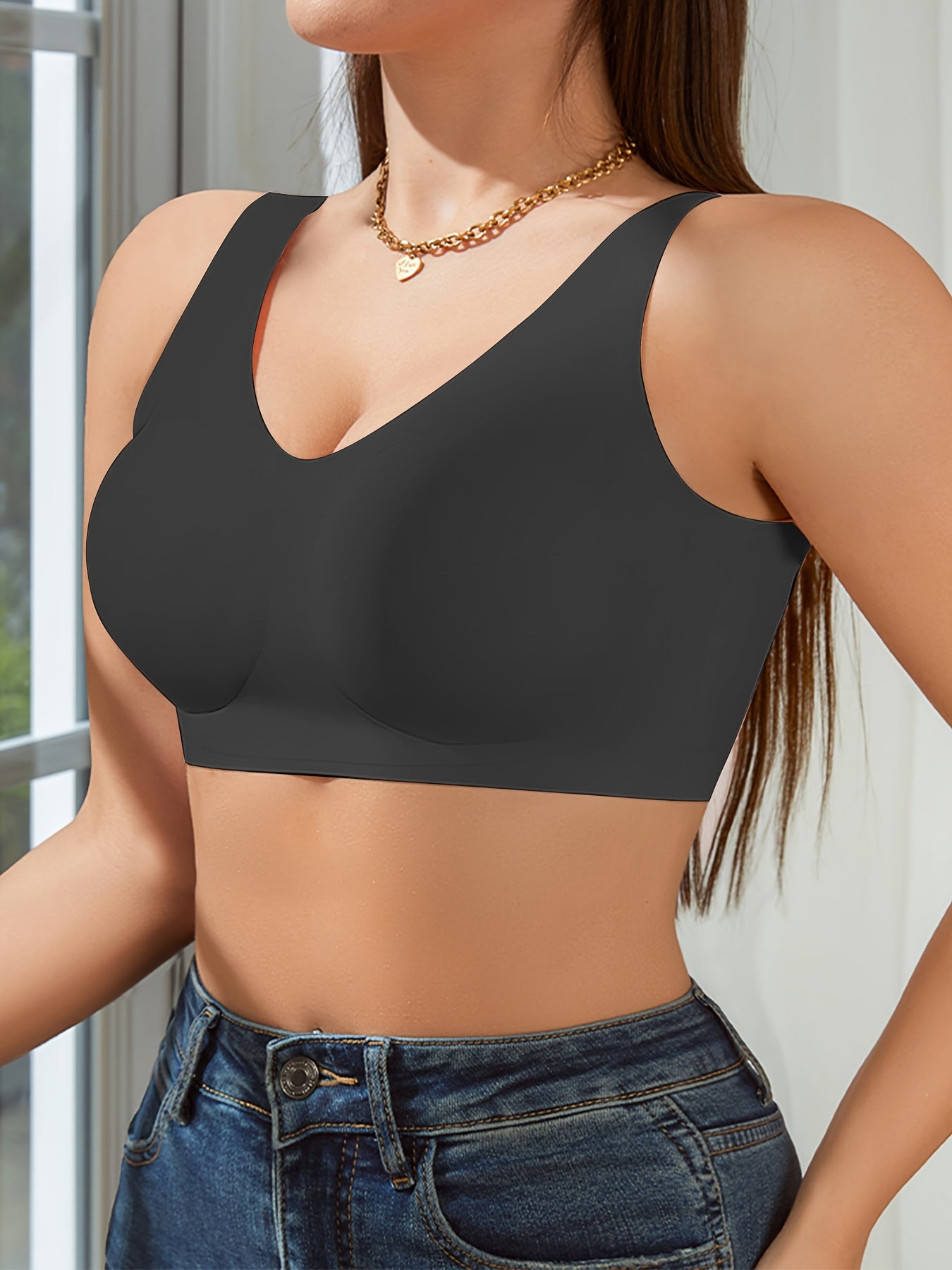 Plus Size Seamless Sports Bras Pack High Support Wireless Yoga Running