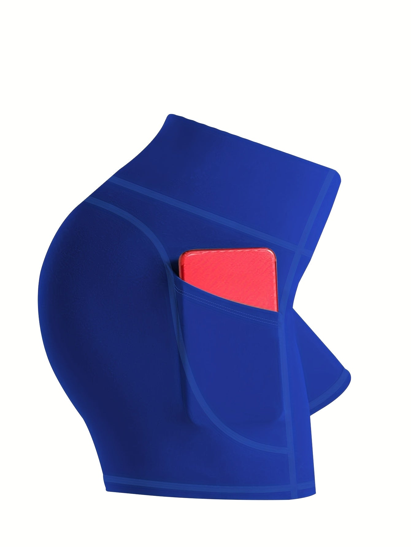 Ayollar uchun kattaroq o'lchamdagi yuqori belli yoga shorti to'plami, 5 ta, chuqur cho'ntaklar bilan