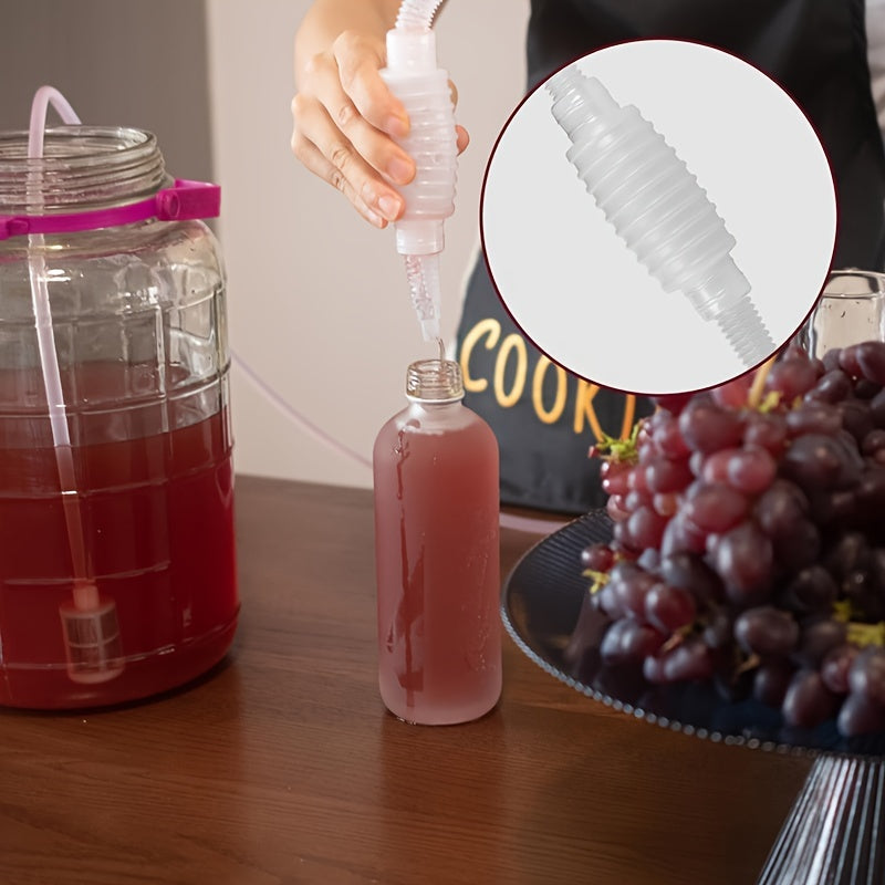 201.17 sm Siphon nasos to'plami uyda pivo tayyorlash uchun: oziq-ovqat darajasidagi plastik siphon quvurlari, shlang va pivo, vino, mead, sidr uchun shaffof oq filtr to'plami.