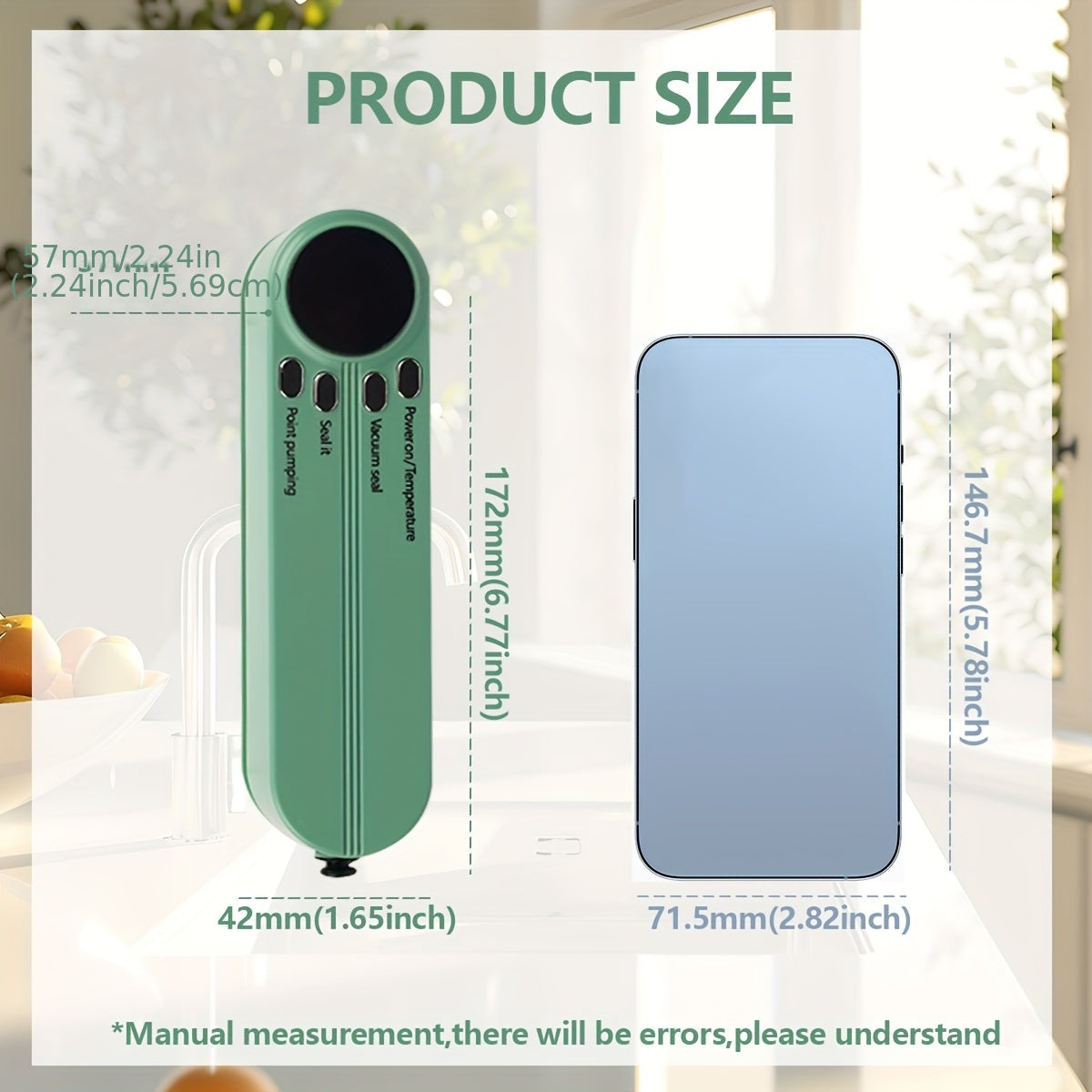 Портативный запайщик для продуктов, аккумулятор 1200 мАч, перезаряжаемый через USB, для кухни и улицы