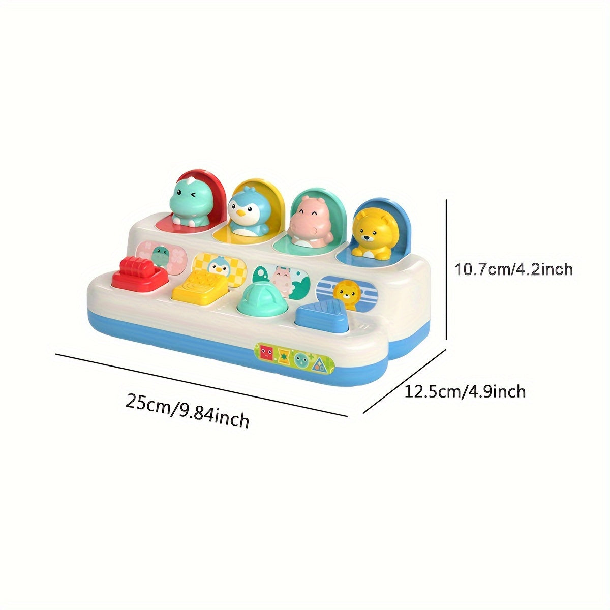 "Multfilm Hayvon Mantiqiy O'yinchoq - Xotira O'qitish va Erta Ta'lim uchun PVC Figura, 0-3 Yoshdagi Bolalar uchun Mukammal. Tug'ilgan kunlar va Rojdestvo uchun Ajoyib Hediya."