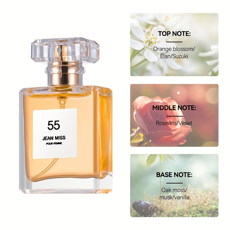Женские духи Jean Miss Elegant, 30 мл, свежий цветочный аромат, стойкий с уникальным женским шармом, идеально подходит для вечеринок, на спиртовой основе, концентрация аромата 5-15%