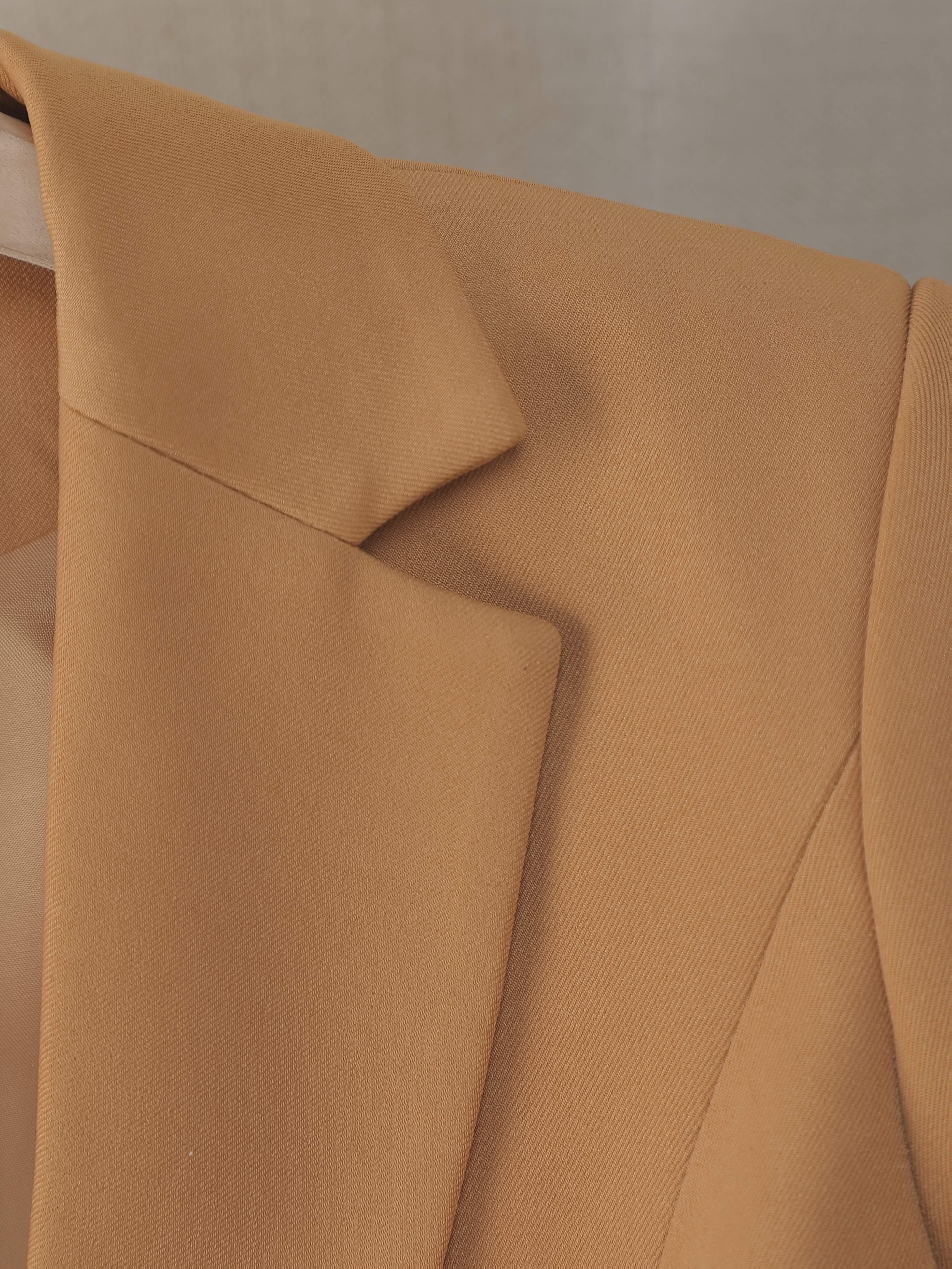 Blazer de mujer con doble bolsillo, poliéster spandex, color sólido, ropa de oficina, primavera y otoño