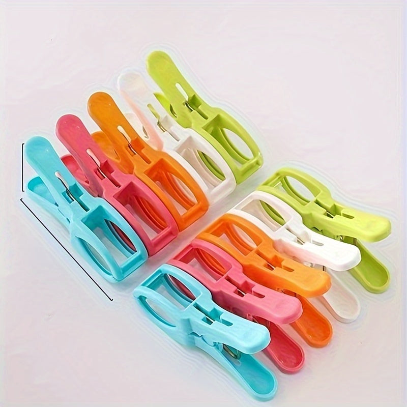 Pack of 5 Large Weather-Resistant Plastic Clothespins for Laundry and Hanging