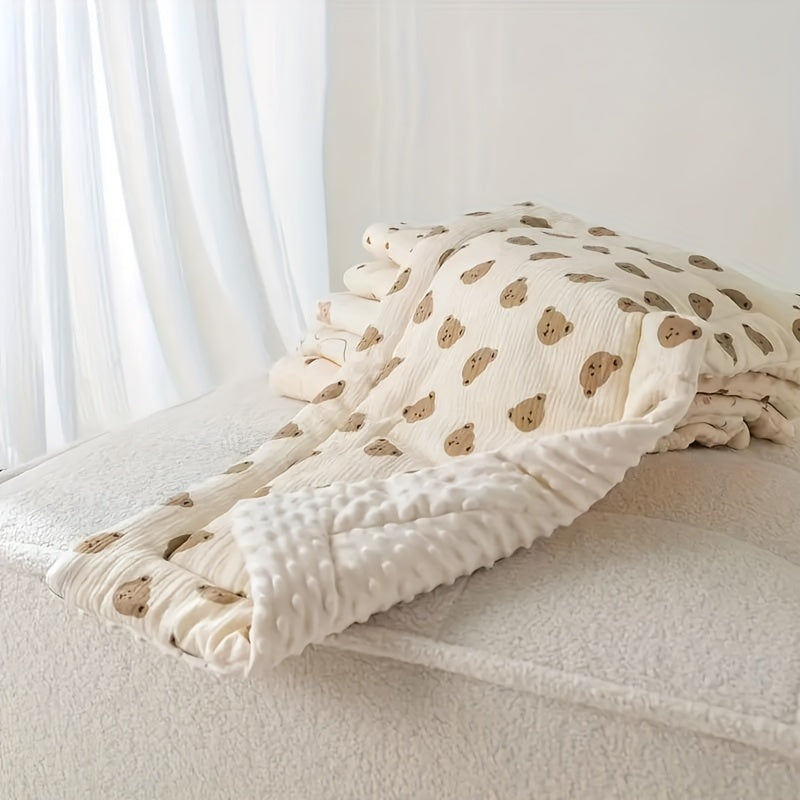 Alfombrilla para cochecito de niños, de felpa de gasa, terciopelo de frijol, suave y cómoda, accesorio para bebé