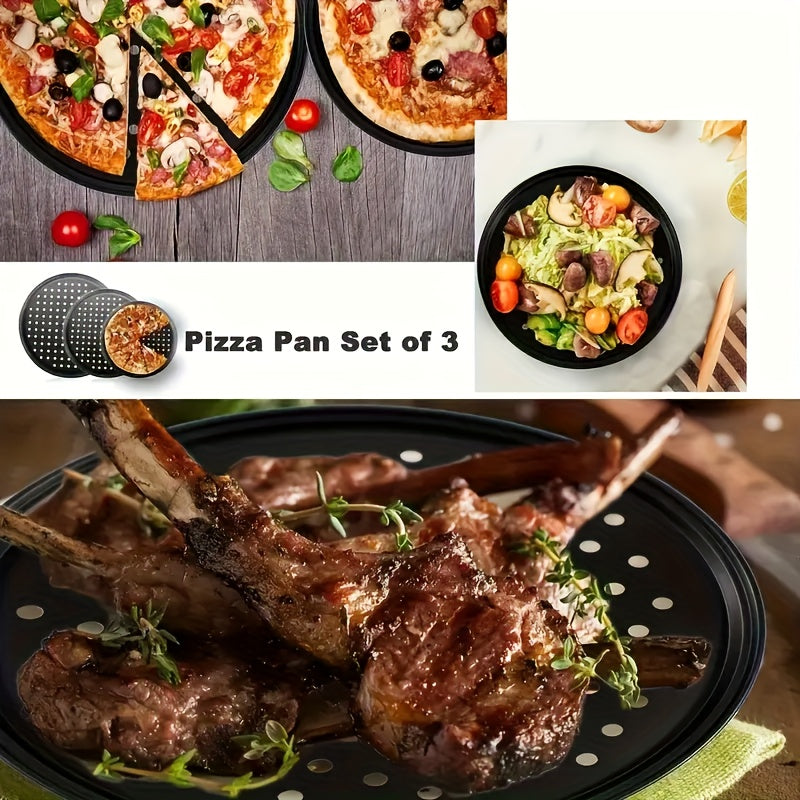 12-Inch Non-Stick Perforated Pan, Oven Safe, 1 or 2 Pieces