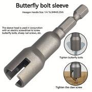 Universal Butterfly Slotted Bolt Socket Wrench Electric Screwdriver Hex Handle