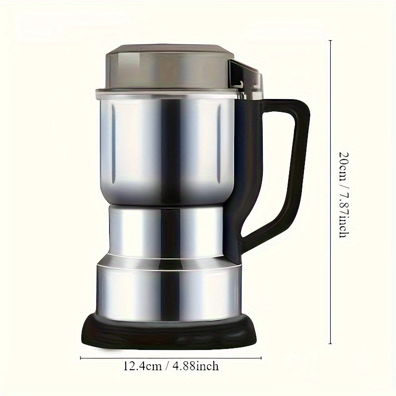 Мини-электрическая кофемолка для дома с однокнопочным управлением, защитой от перегрева, измельчением специй и зерен