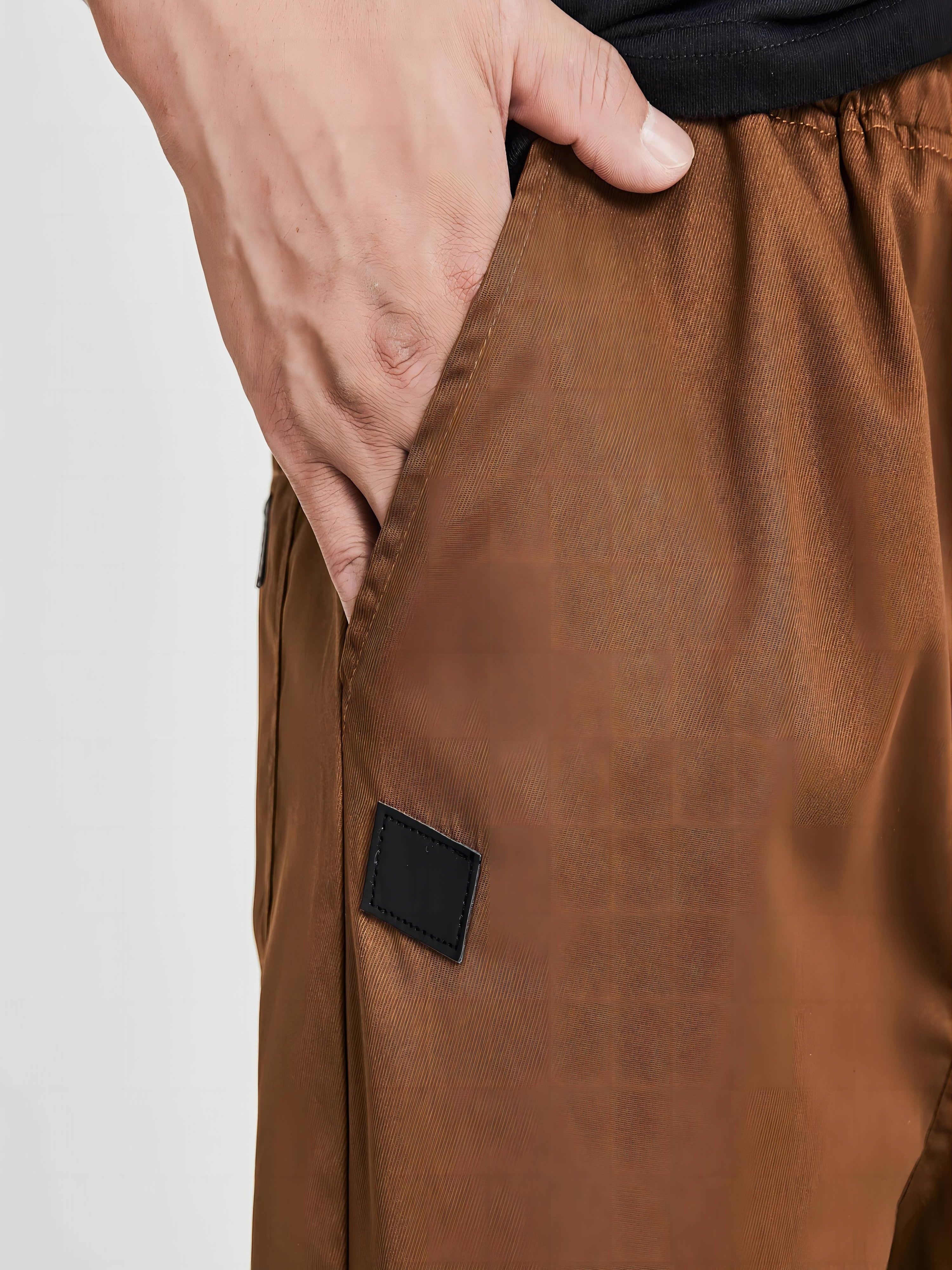 Men's Cargo Pants 2-Pack Loose Fit Drawstring Solid Polyester for Hiking Outdoor