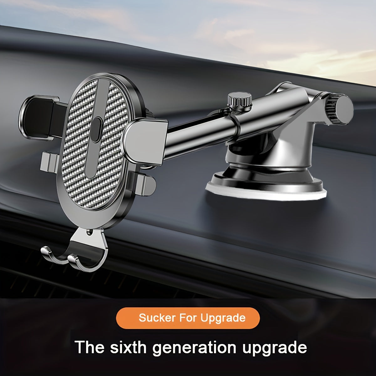 Soporte universal para teléfono de coche en el salpicadero con soporte ajustable