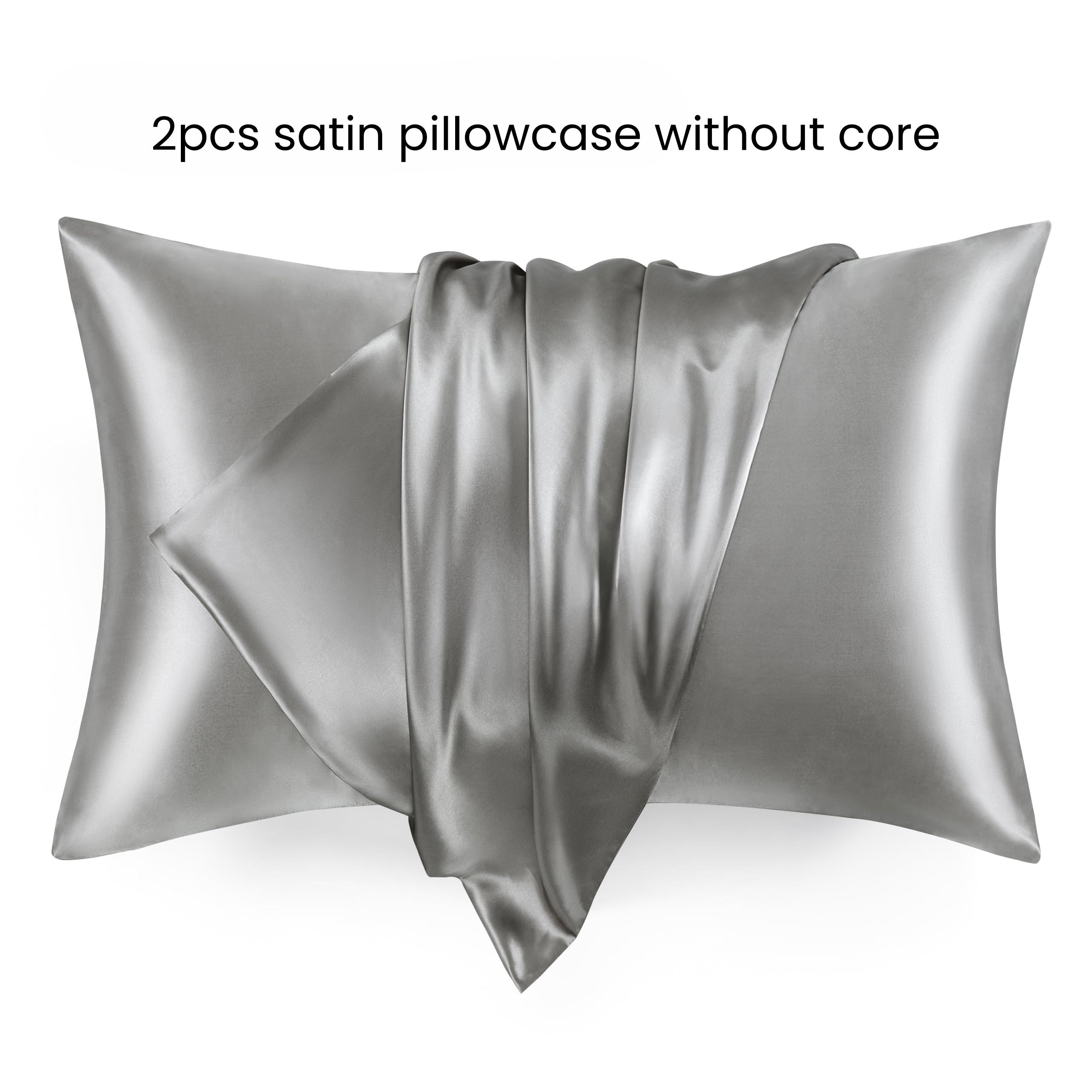 Satin Pillowcases Set of 1 or 2 Comfortable Sleep Bedding