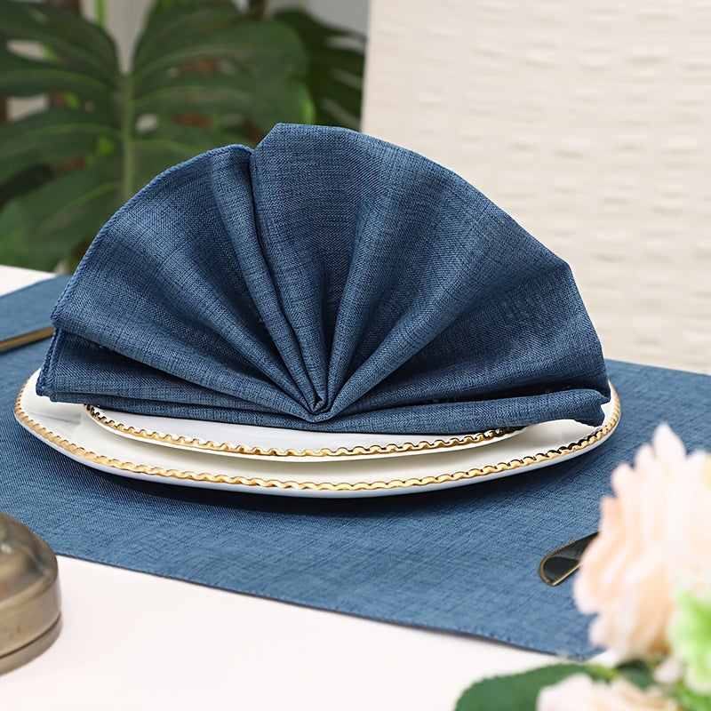 Beige Polyester Blend Dinner Napkins 45.72cm Square Soft Durable for Special Occasions