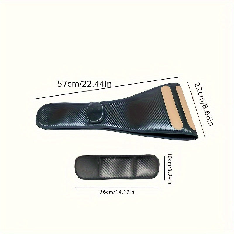 USB zaryadlash bilan portativ bel va qorin isitish kamar - qora, qayta zaryadlanadigan litiy batareya, elektr issiq tebranish, zamonaviy ergonomik dizayn, belni qo'llab-quvvatlash.