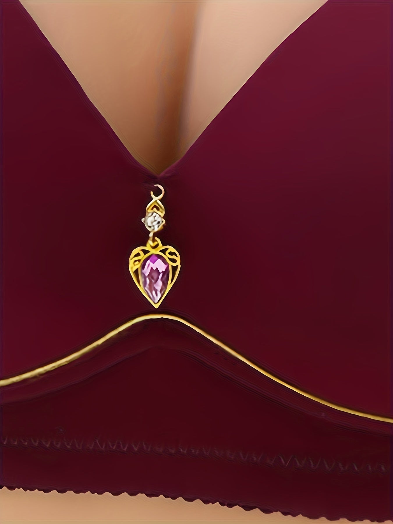 Women's Maternity Push-Up Bras Set of Two Adjustable Straps Rhinestone Front Zipper All-Season Polyester Elastane