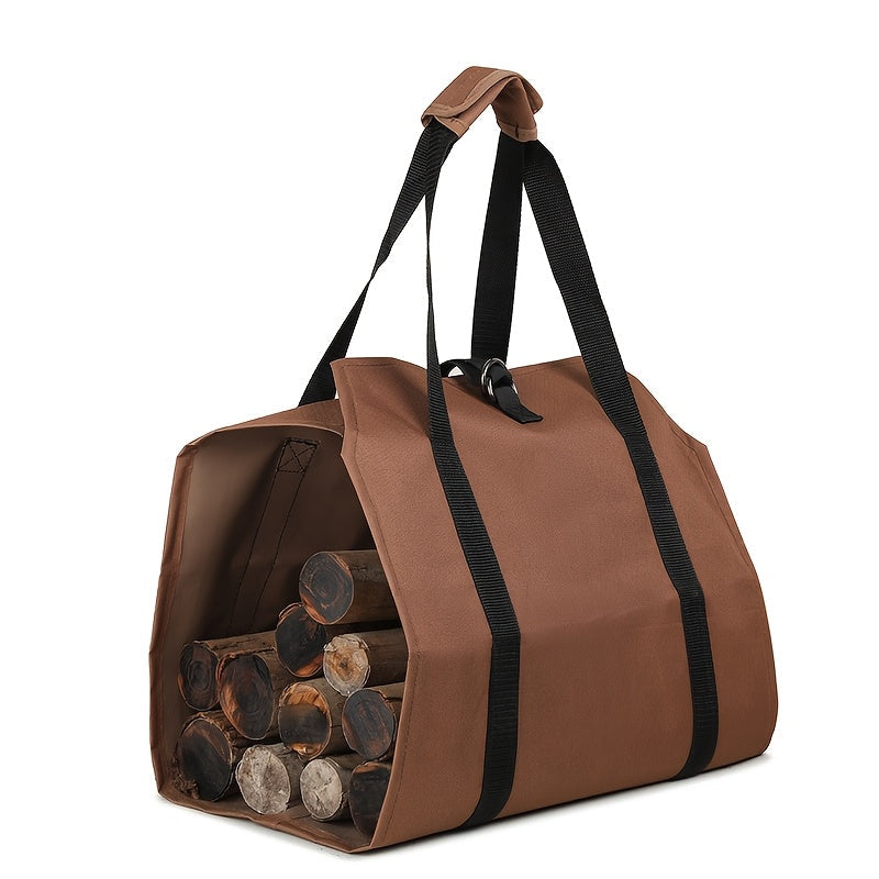 Durable PVC Firewood Carrier Bag Heavy Duty Log Tote for Camping and Firewood Transport