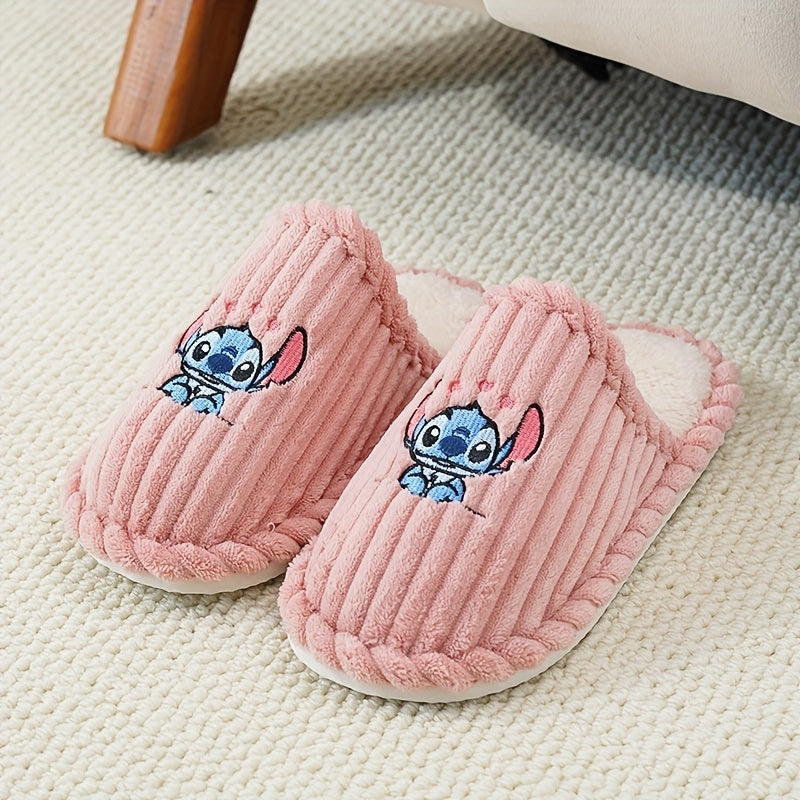 Ayollar uchun mo'ljallangan yumshoq uy chanoq, sirpanmaydigan, multicolor multfilmli tikuvli slippers