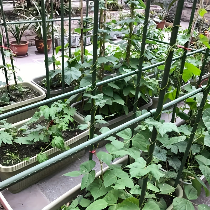 50 Pack Metal Garden Stakes 89.92cm with Accessories for Plant Support