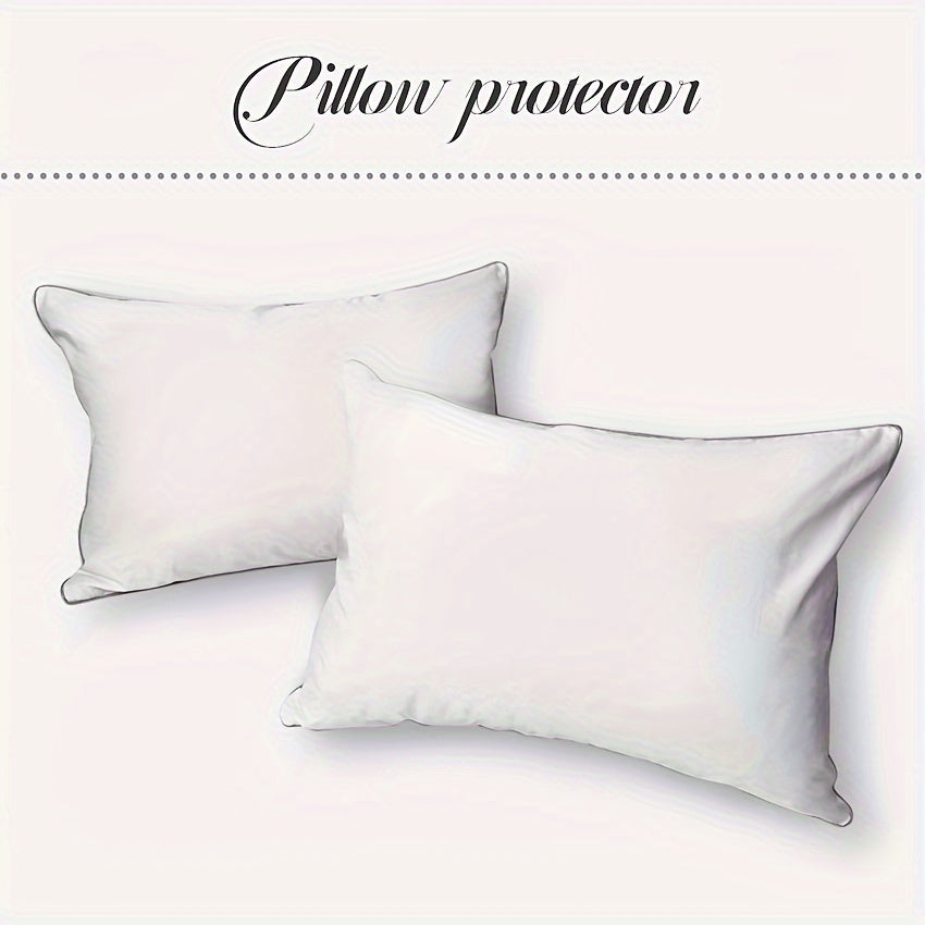 Cotton Pillow Protector 300 Thread Count Anti-Stain Invisi Zipper Piping