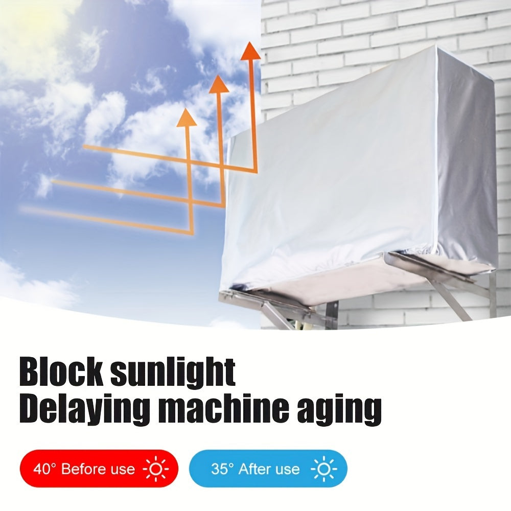 Outdoor Air Conditioner Cover Waterproof Dustproof Thermal Insulation Snow Blocker