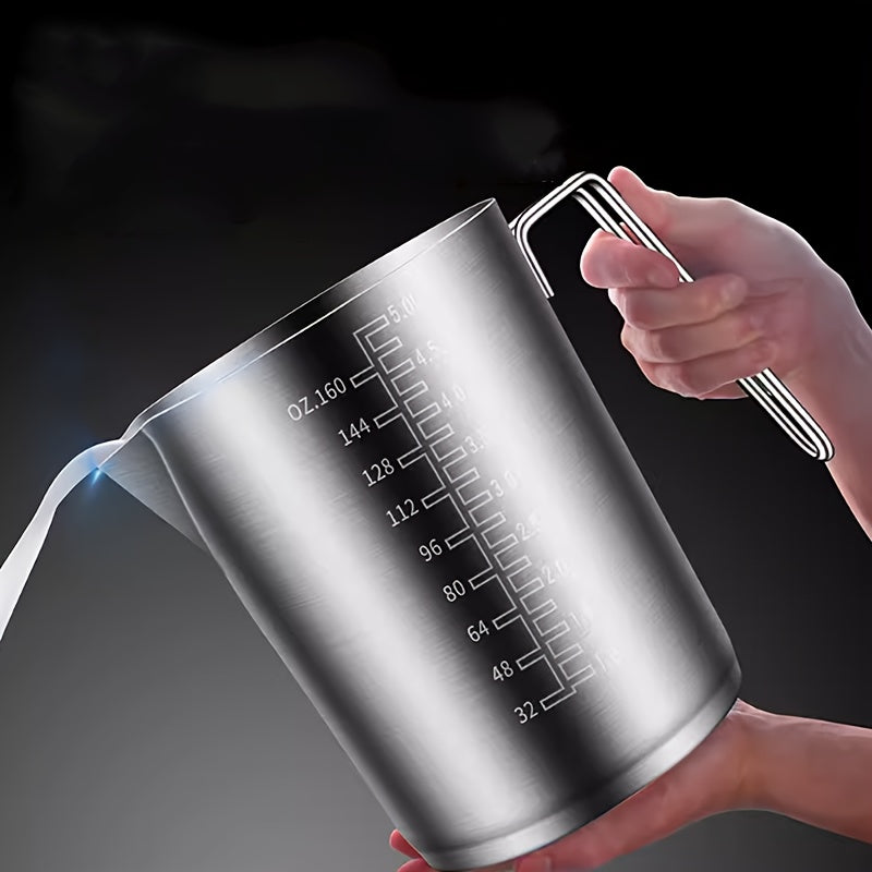 Large Capacity 5000ml Stainless Steel Measuring Cup with Scale for Baking and Milk Tea