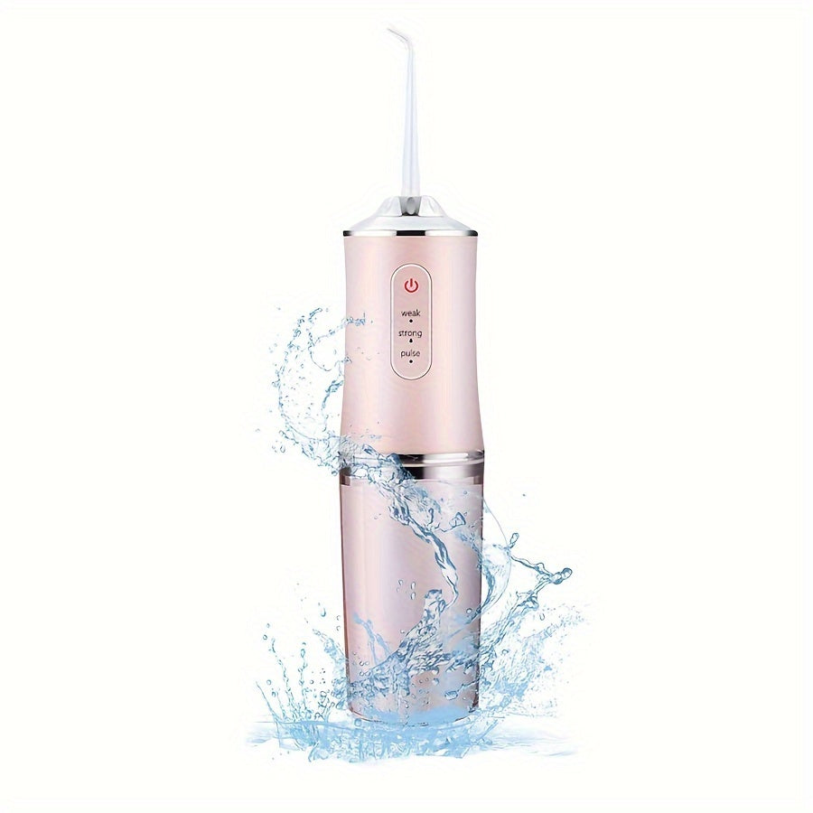 Rechargeable Water Flosser with 3 Modes and 4 Nozzle Functions for Oral Hygiene on the Go