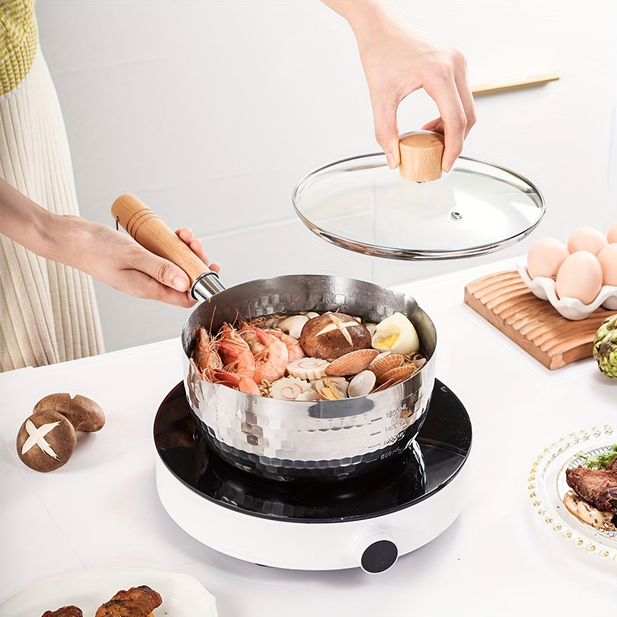 Tempered Glass Cookware Lid for Pots and Pans 16cm 18cm 20cm 22cm 24cm