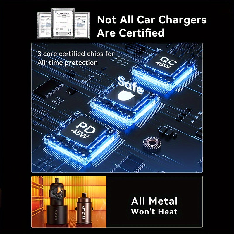 Universal Metal 90W USB-C Fast Charger Dual Port for Phones and Tablets