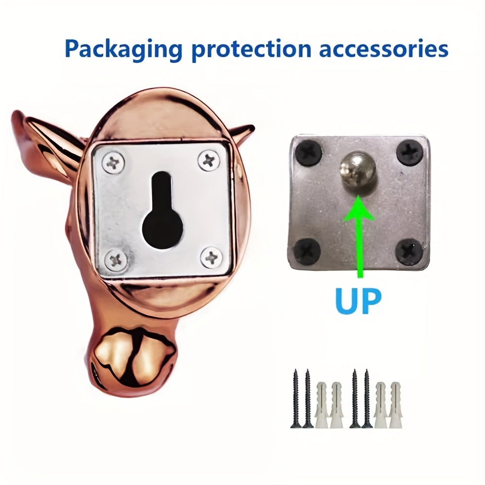 Golden Metal Wall Mount Guitar Hook Non-Slip Coat Towel Key Hanger for Bathroom Home