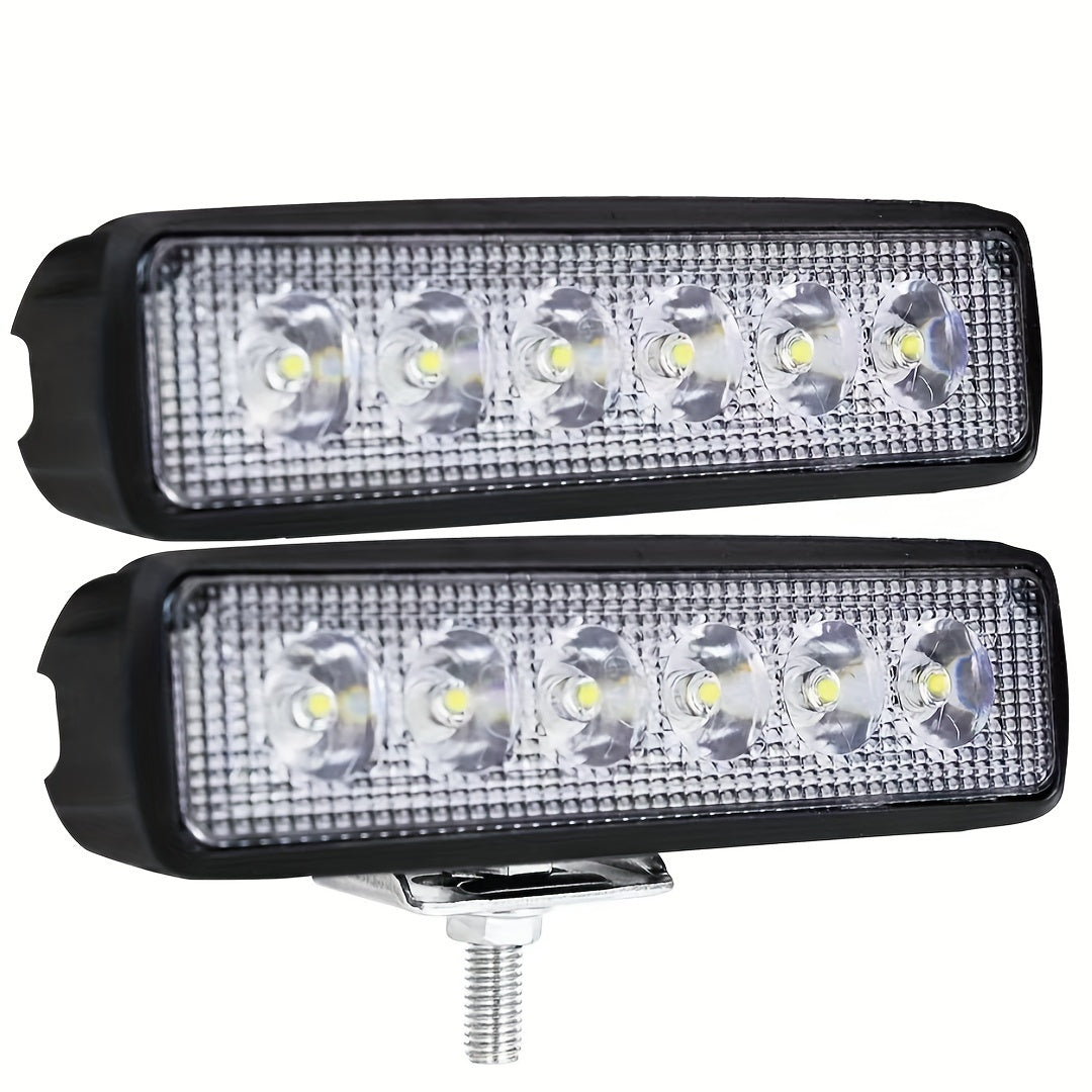 Luces LED universales para coche 1/2 piezas, súper brillantes, cubierta negra, fuera de carretera, SUV, camión