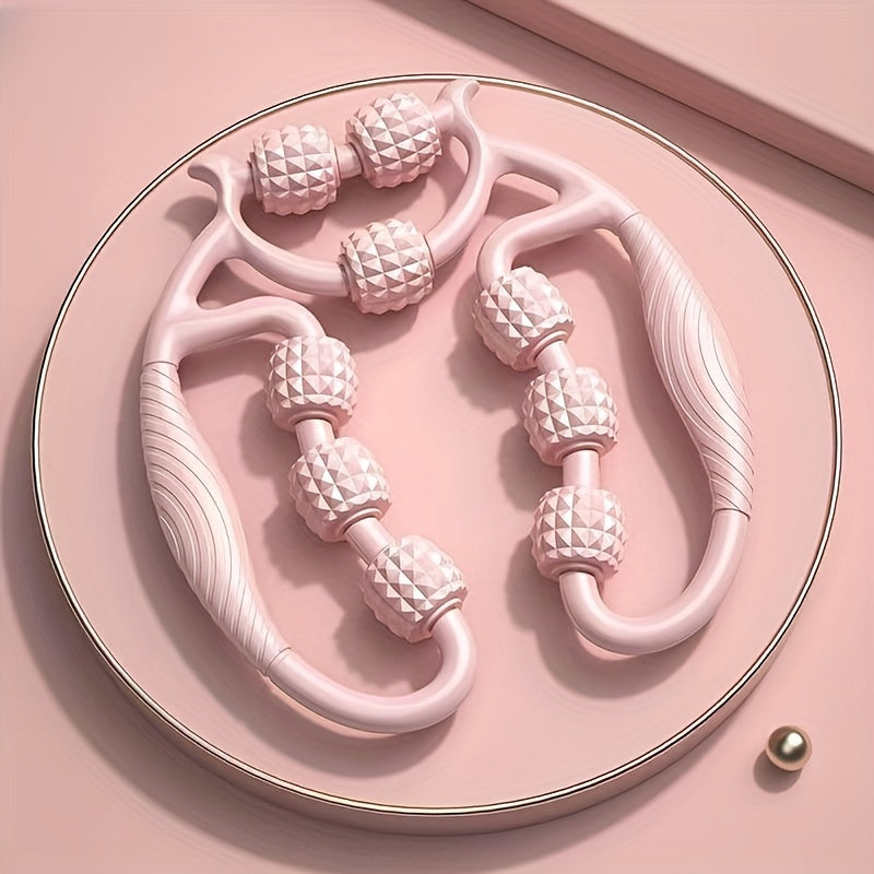 Manual Massager with 9 Wheels for Thighs Calves and Neck Unisex Body Therapy