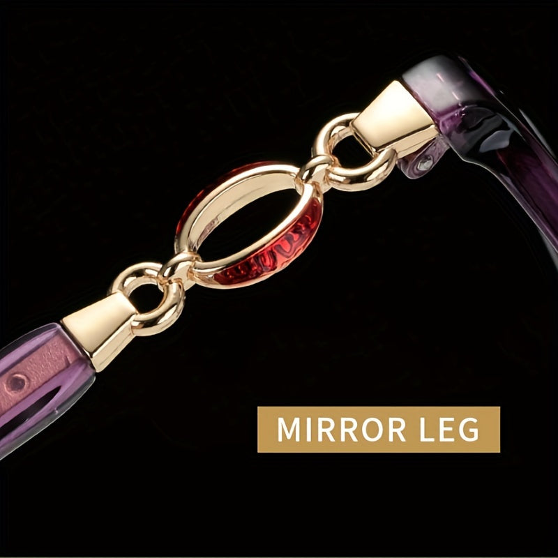 Women's 3-in-1 Reading Glasses Multi-Focus Presbyopia Eyeglasses +1.0 to +4.0