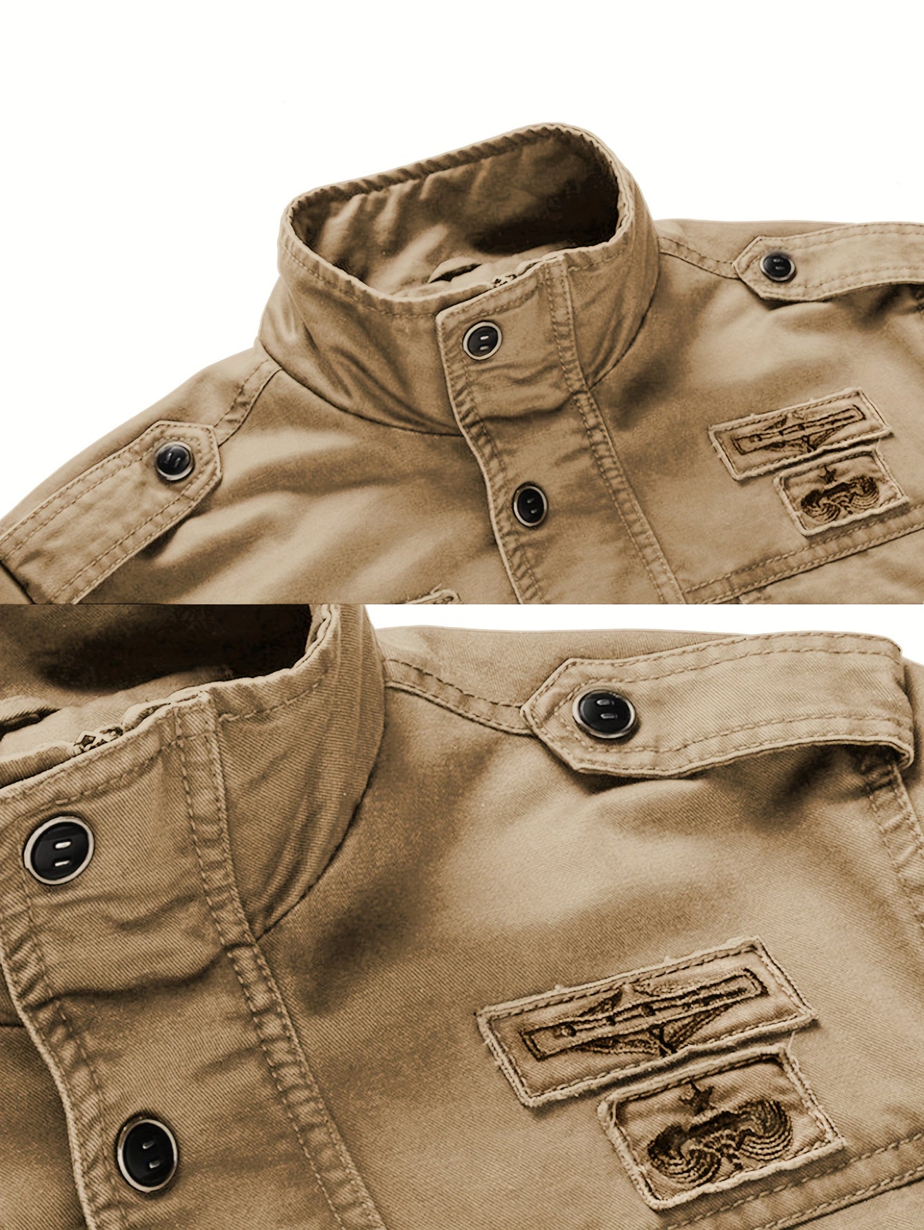 Yozgi va kuzda ochiq havoda faoliyatlar uchun mukammal, fermuari bilan yopiladigan, turli xil ko'ylaklar va qopqoq cho'ntaklari bo'lgan zamonaviy erkaklar paxta jakketi.