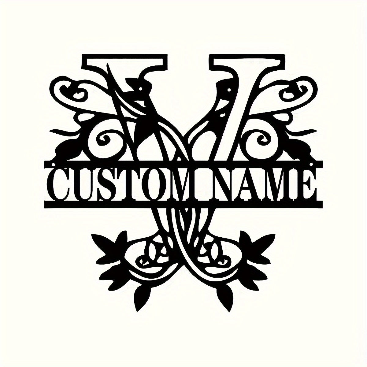 Shaxsiylashtirilgan Metall Devor San'ati - Bo'lingan Lala Monogram Dizayni - Moslashtiriladigan Temir Oila Ismi Belgisi, Uyga Ko'chish, Rojdestvo, Thanksgiving, Bitiruv va 4-Iyul Sovg'alari uchun Mukammal