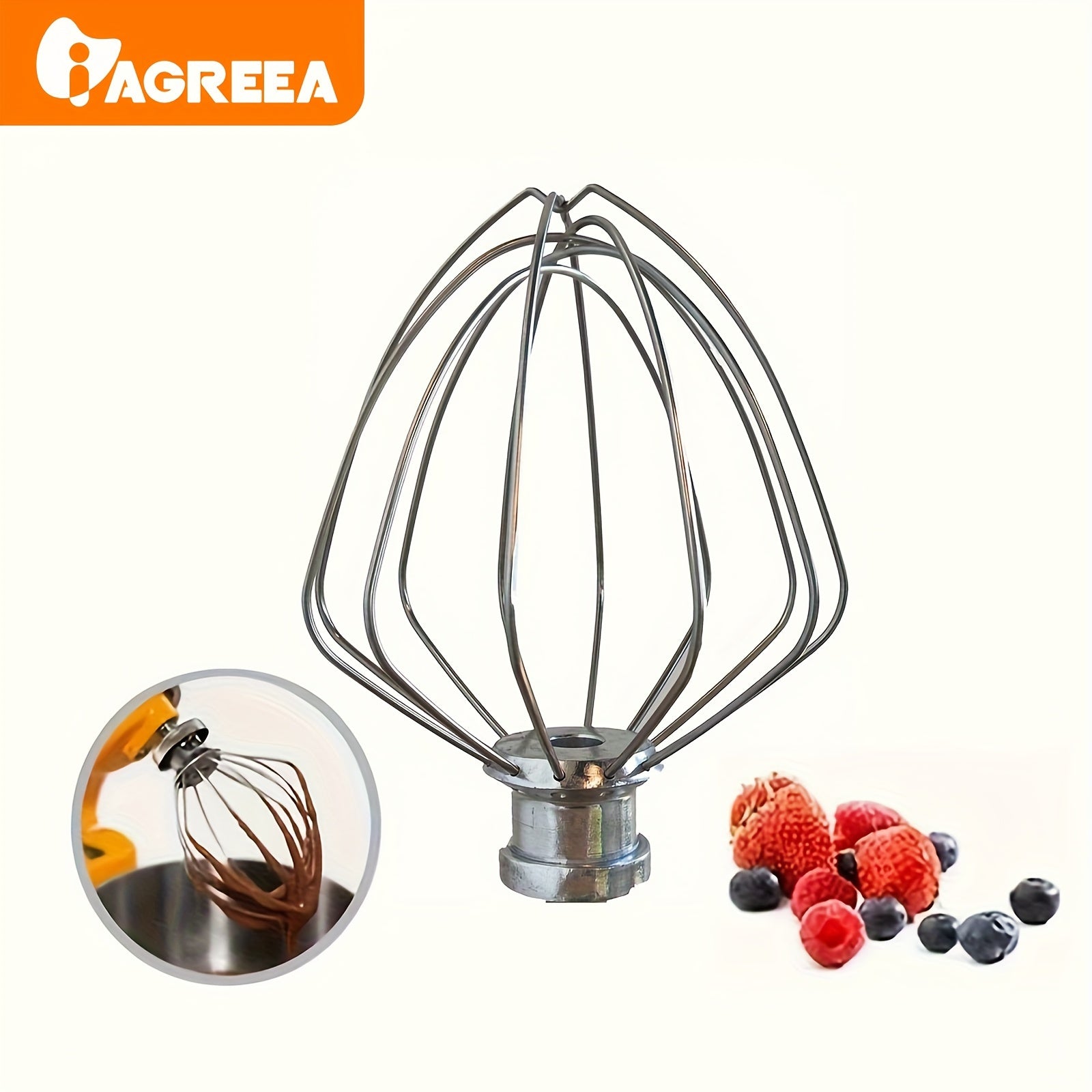 Accesorio batidor de alambre para batidora de pie de 4.5QT, batidor de acero inoxidable para huevos y harina