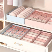 Multi-Grid Storage Baskets for Underwear Bras Socks Clothes Space Saving Organizer