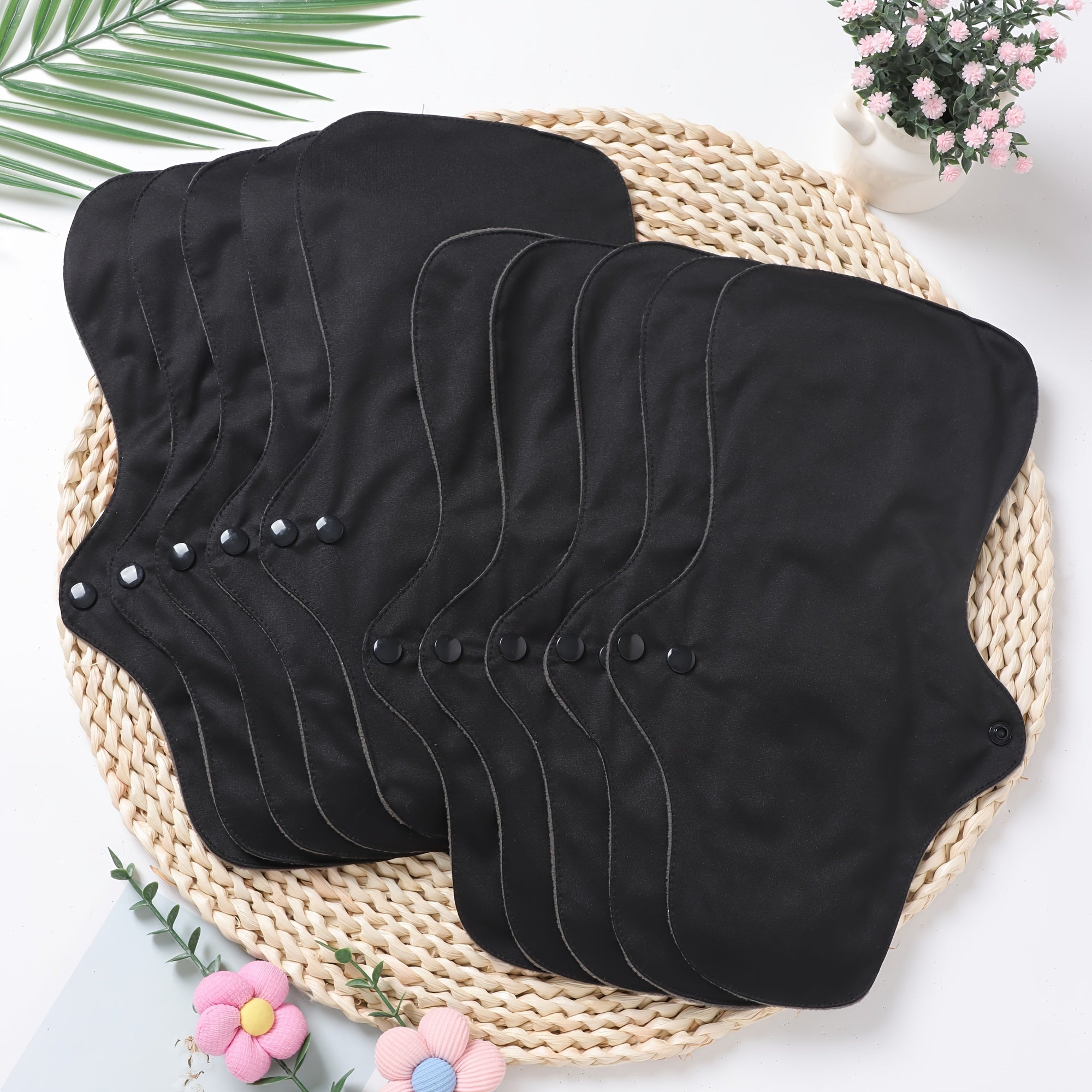 Reusable Menstrual Pads Bamboo Cloth Set for Heavy Flow Overnight Washable Liners