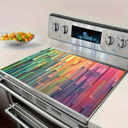 Qattiq, issiqka chidamli g'ovakli kauchuk pechka mato, kamalak naqsh bilan. Chizishlarga, yog' va dog'larga qarshi. Qayta ishlatiladigan, idish-tovoq mashinasida tozalash mumkin va yorqin oshxona dekoratsiyasi.