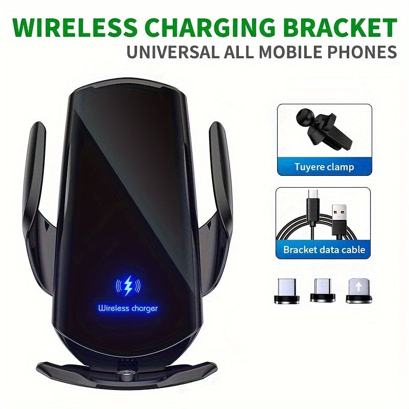 Cargador de coche inalámbrico de 15W con inducción infrarroja y apertura eléctrica