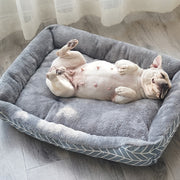 Pet Bed Small Dogs Cats Argyle Polyester Non-Slip Waterproof Grey