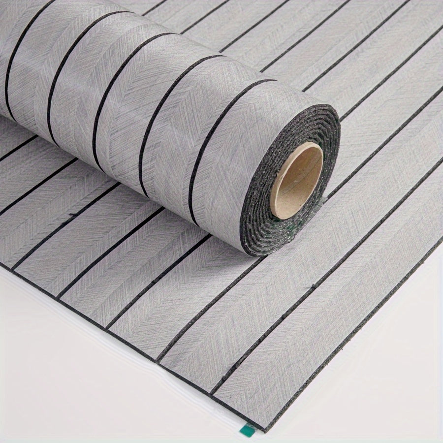 Self-Adhesive 3D Wall Panel Vinyl Curved Edges Shapes and Stripes Style for Ceilings and Partitions